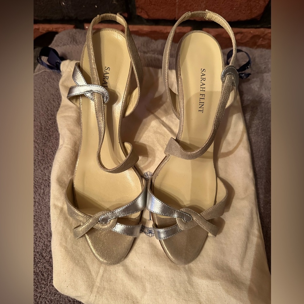 Sarah Flint Gold and Silver Heels